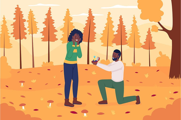 Autumn activities for couples character bundle