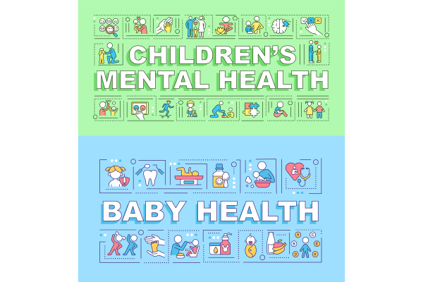 Baby Health Word Concepts Banner Bundle