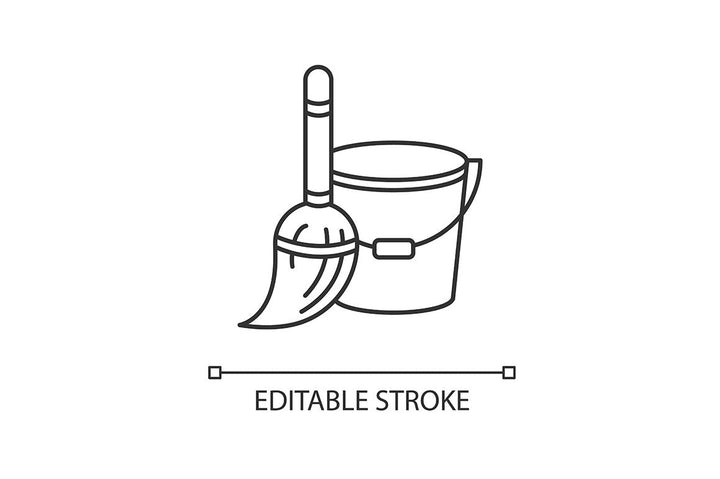 Babysitter service pixel perfect linear icons set