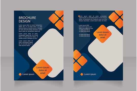 Banking service blank brochure design bundle