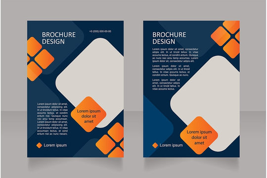 Banking service blank brochure design bundle
