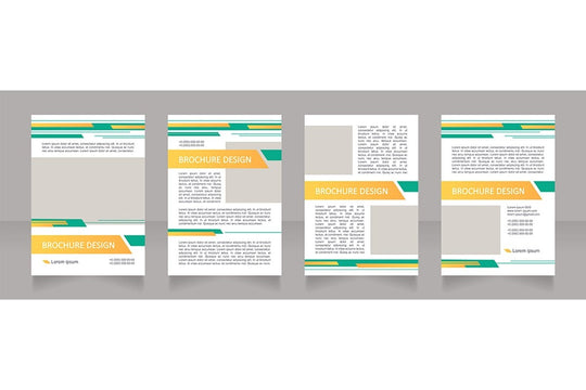 Banking services blank brochure design bundle