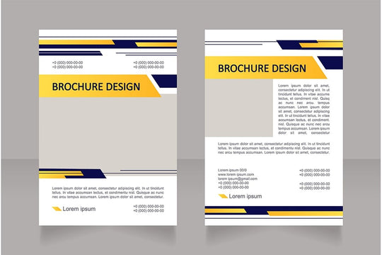 Banking services blank brochure design bundle