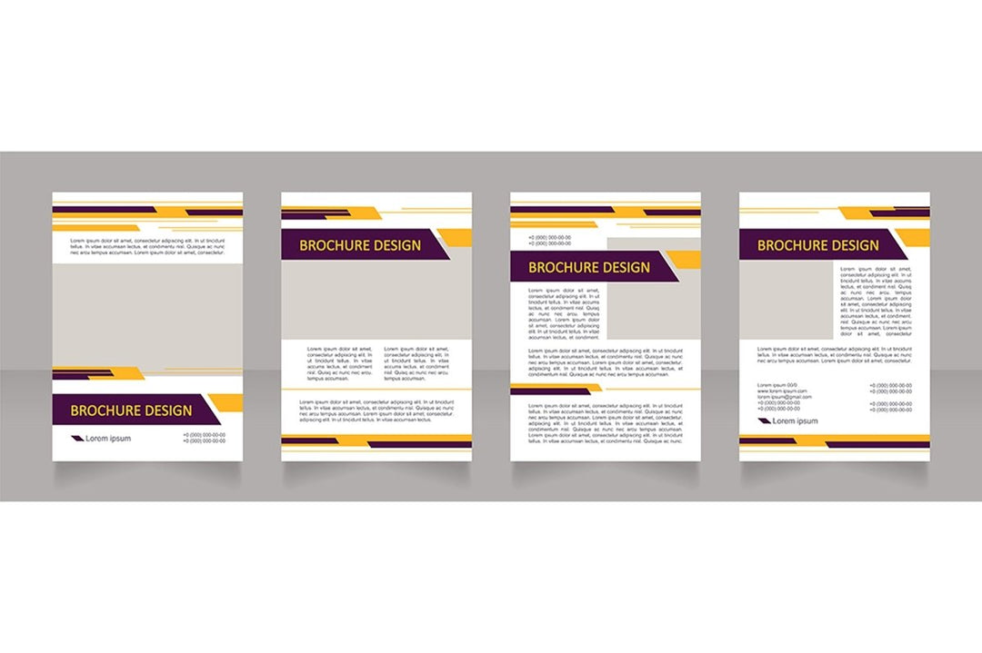 Banking services blank brochure design bundle