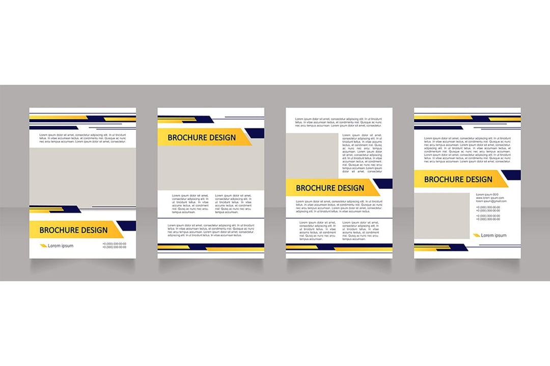 Banking services blank brochure design bundle