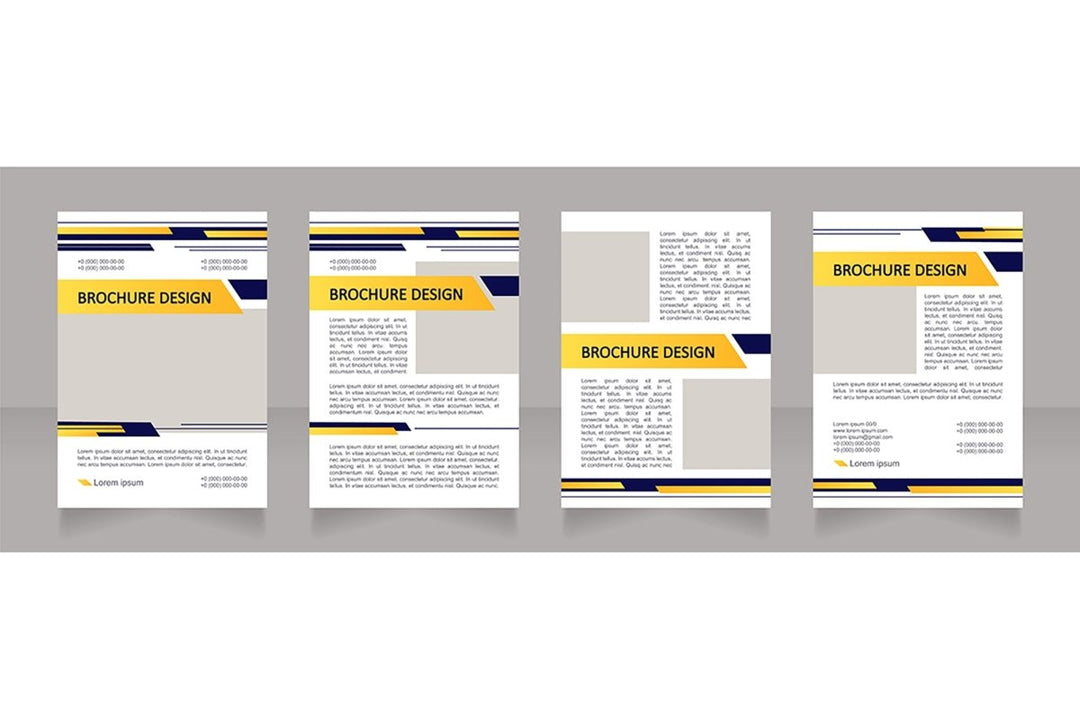 Banking services blank brochure design bundle