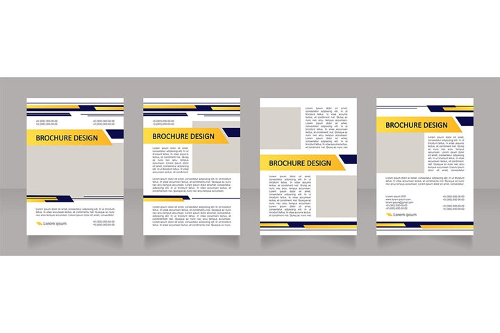 Banking services blank brochure design bundle