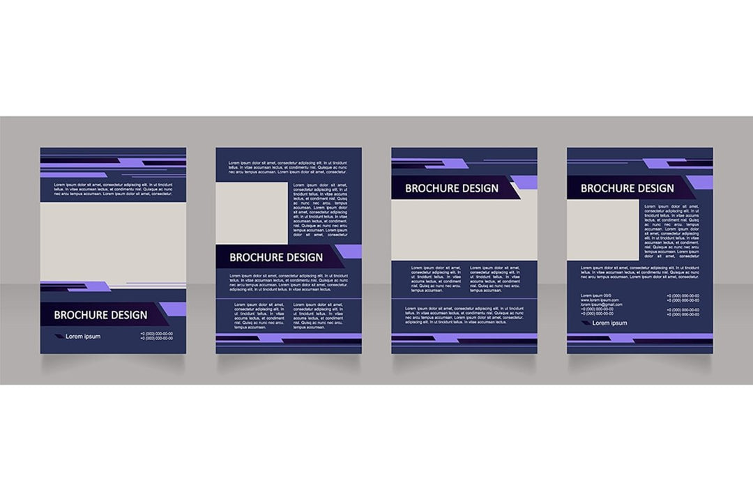 Banking services blank brochure design bundle