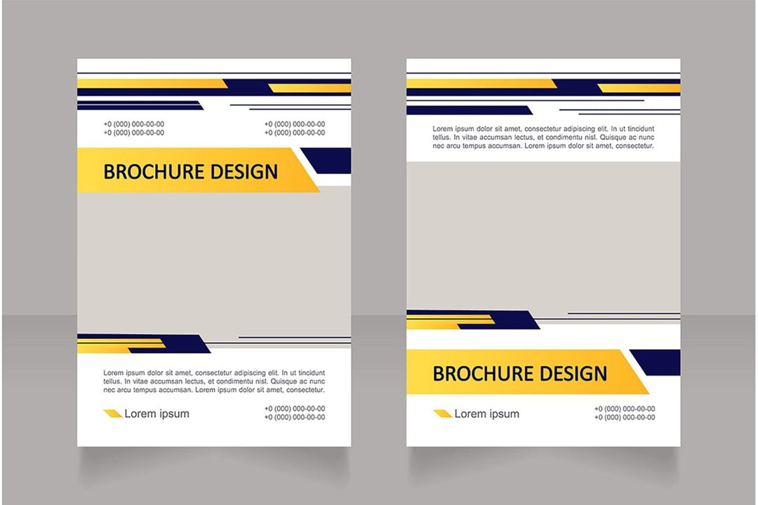 Banking services blank brochure design bundle