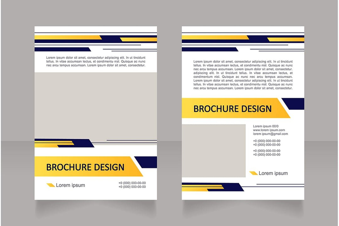 Banking services blank brochure design bundle