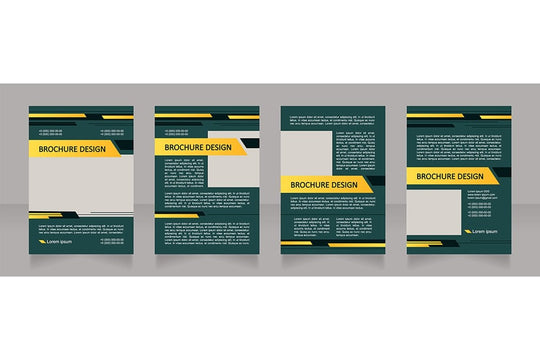 Banking services blank brochure design bundle