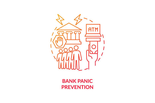 Banking system regulation concept icons bundle