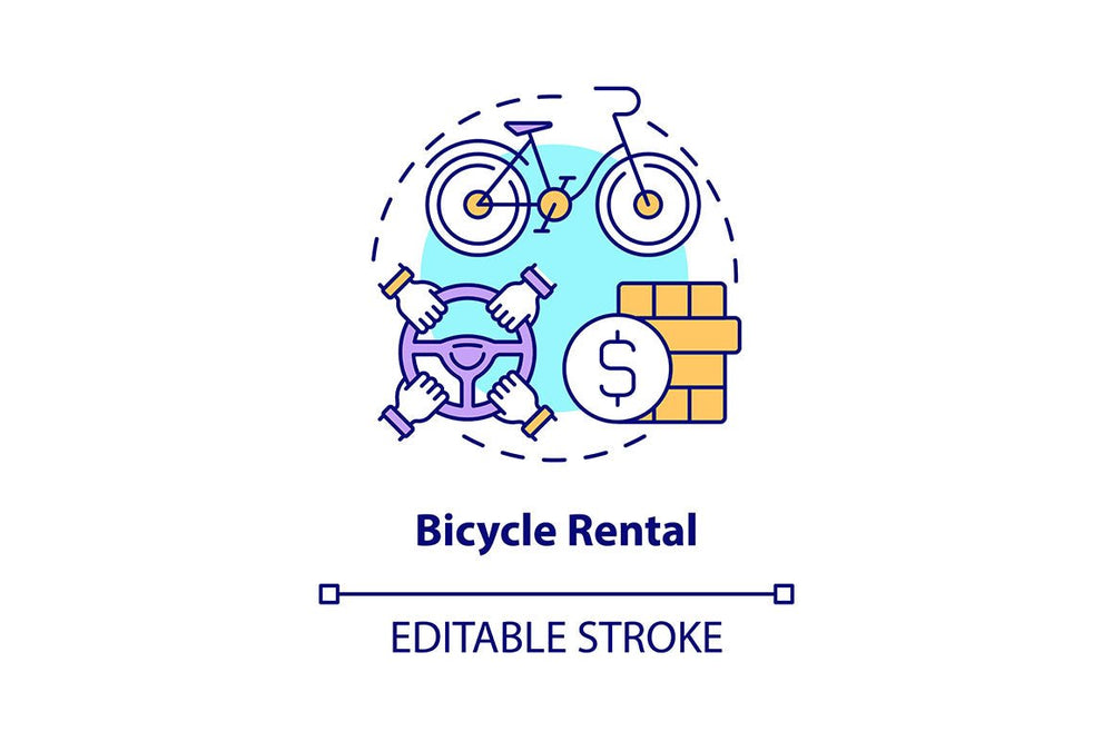 Bike and Scooter Sharing Icons Bundle