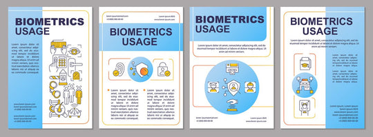 Biometrics and identity brochure template set