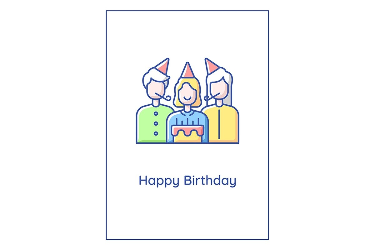 Birthday celebration greeting cards