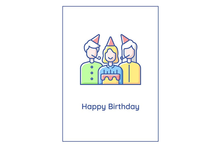 Birthday celebration greeting cards