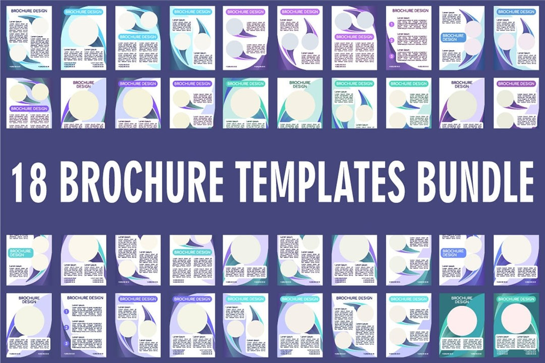 Blank brochure layout design bundle