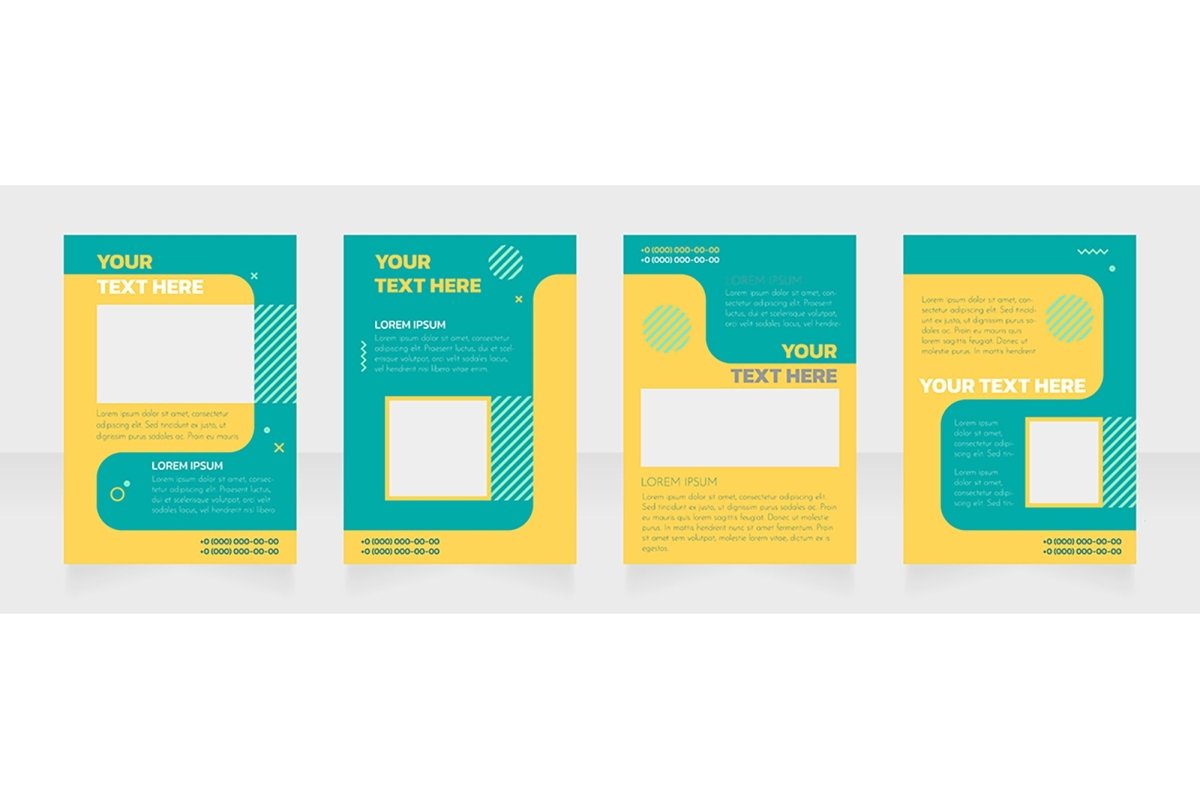 Blank brochure layout design bundle