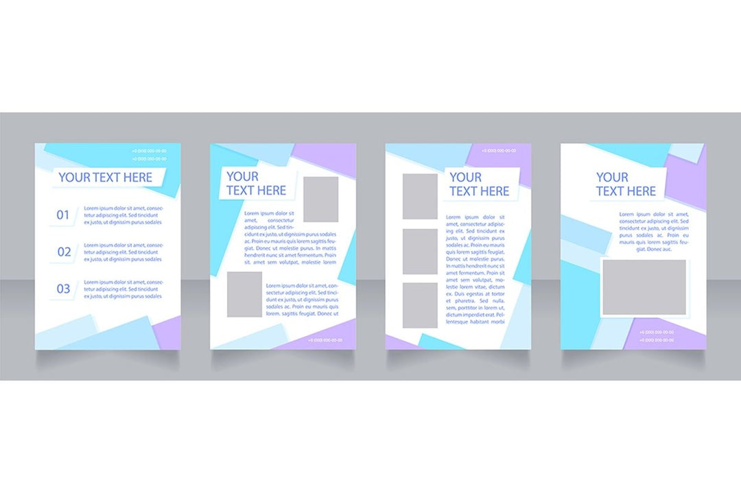 Blank brochure layout design template set