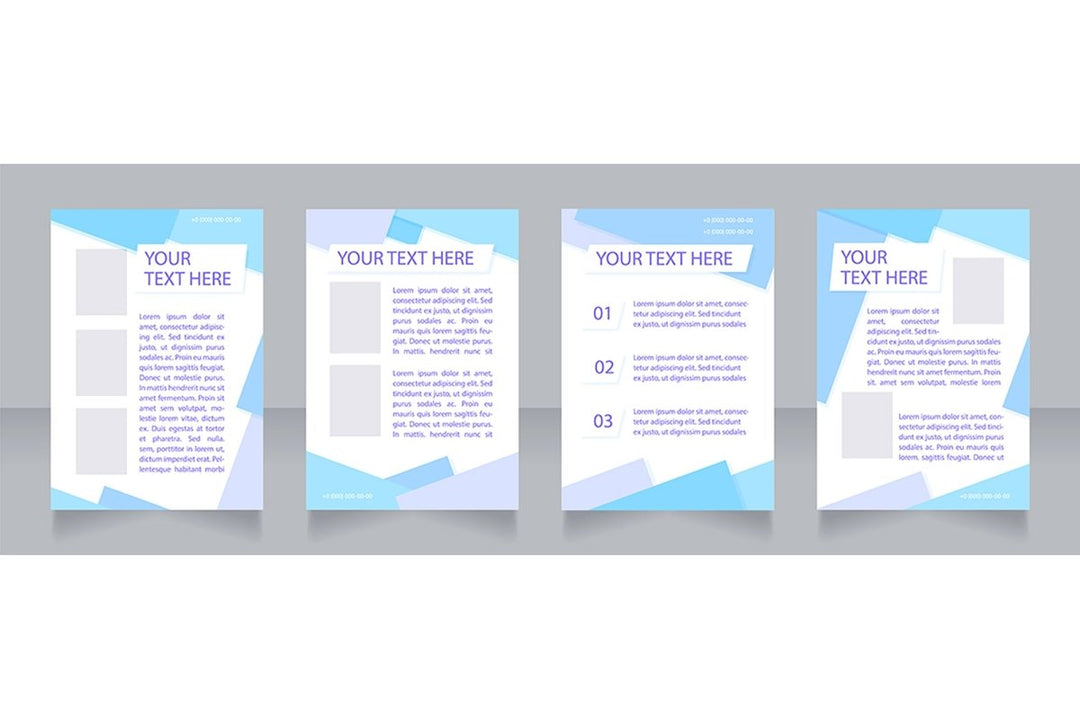 Blank brochure layout design template set