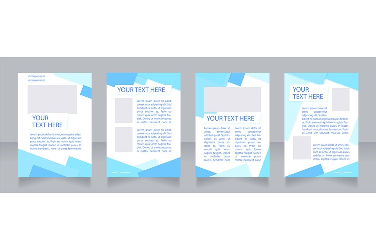 Blank brochure layout design template set