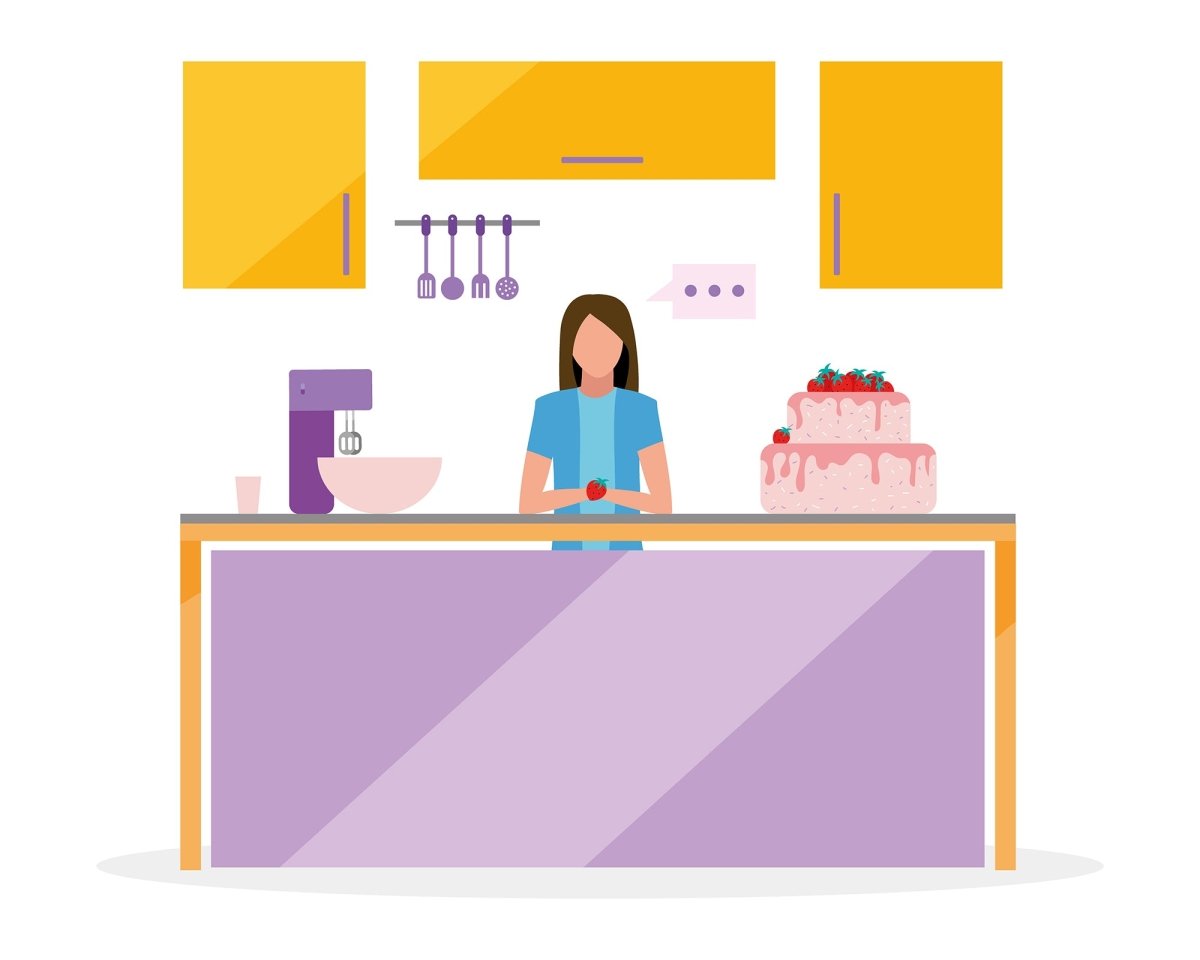 Bloggers flat vector illustrations set