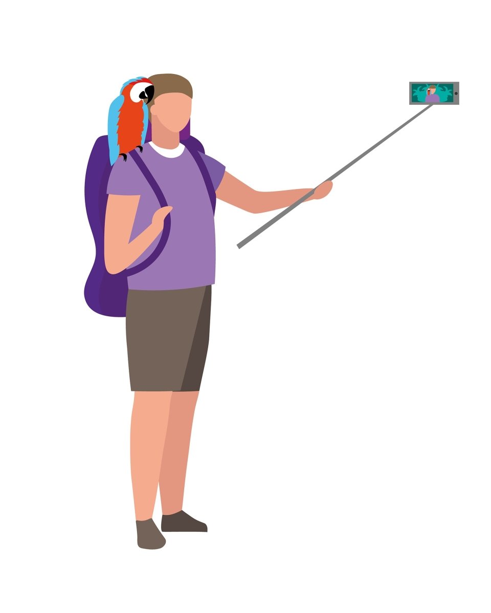 Bloggers flat vector illustrations set
