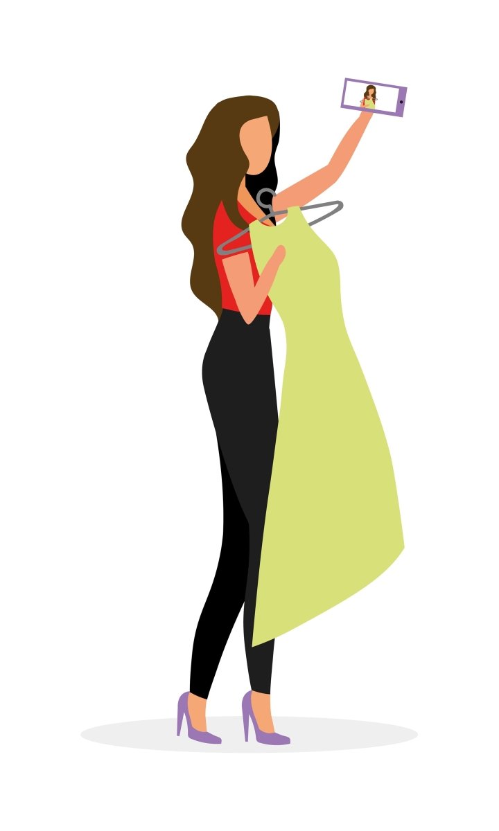 Bloggers flat vector illustrations set