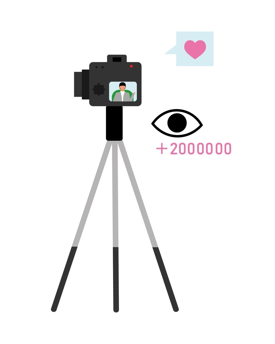 Bloggers flat vector illustrations set