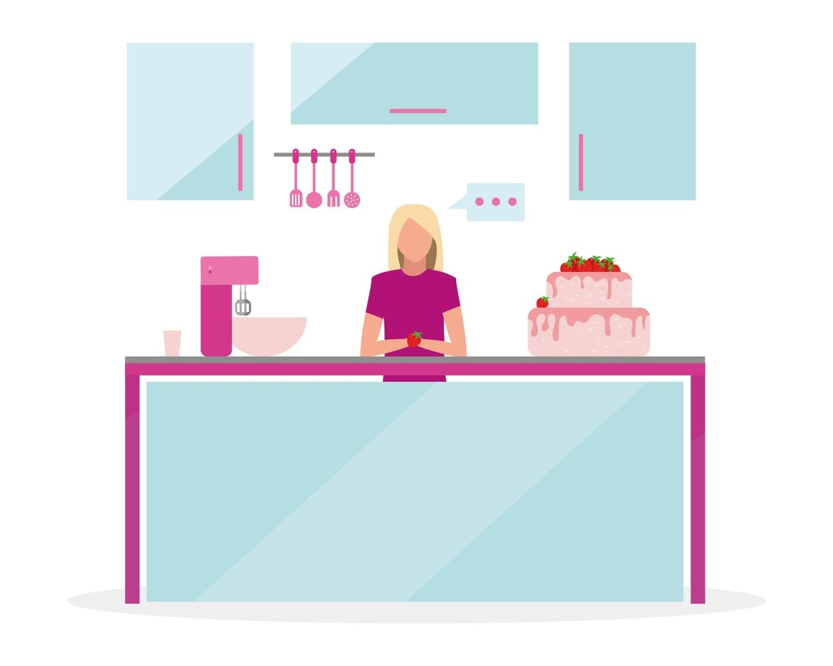 Bloggers flat vector illustrations set