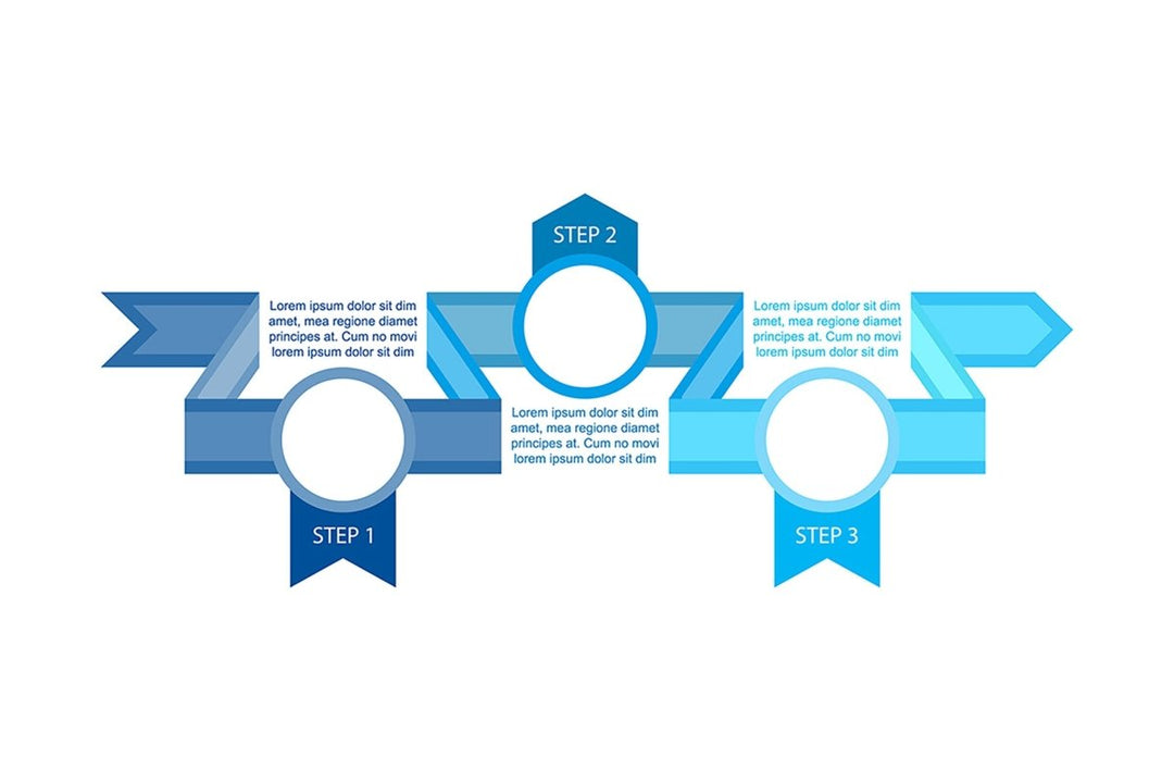 Blue infographic chart design templates set