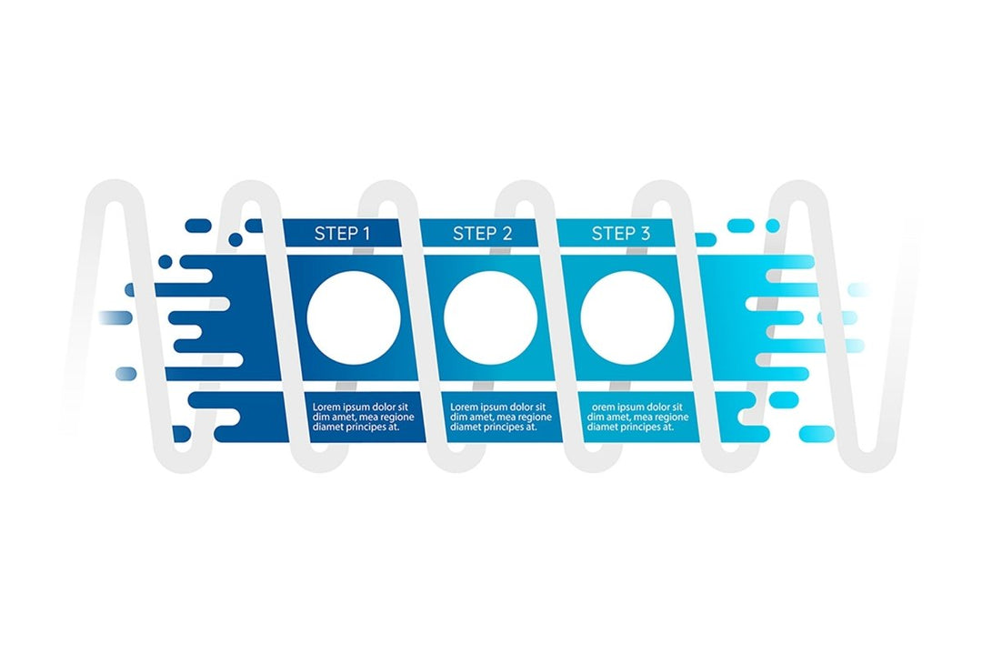 Blue infographic chart design templates set