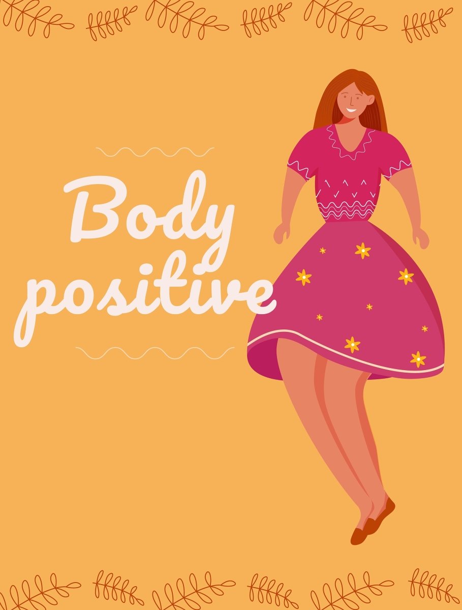 Body positive posters vector template set