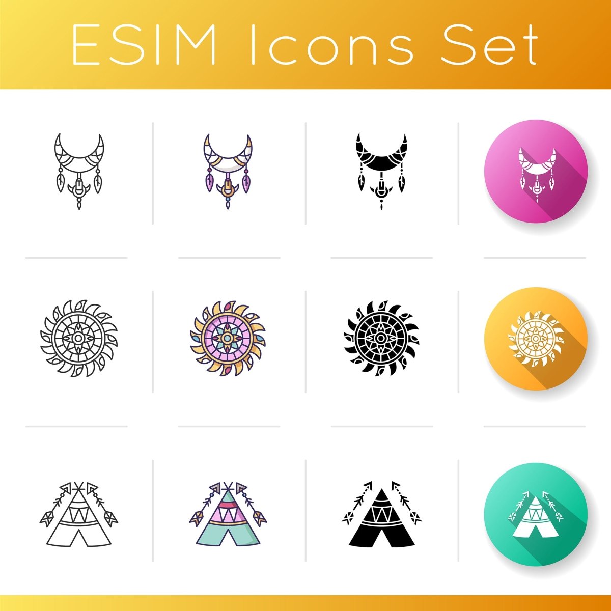 Boho icons bundle