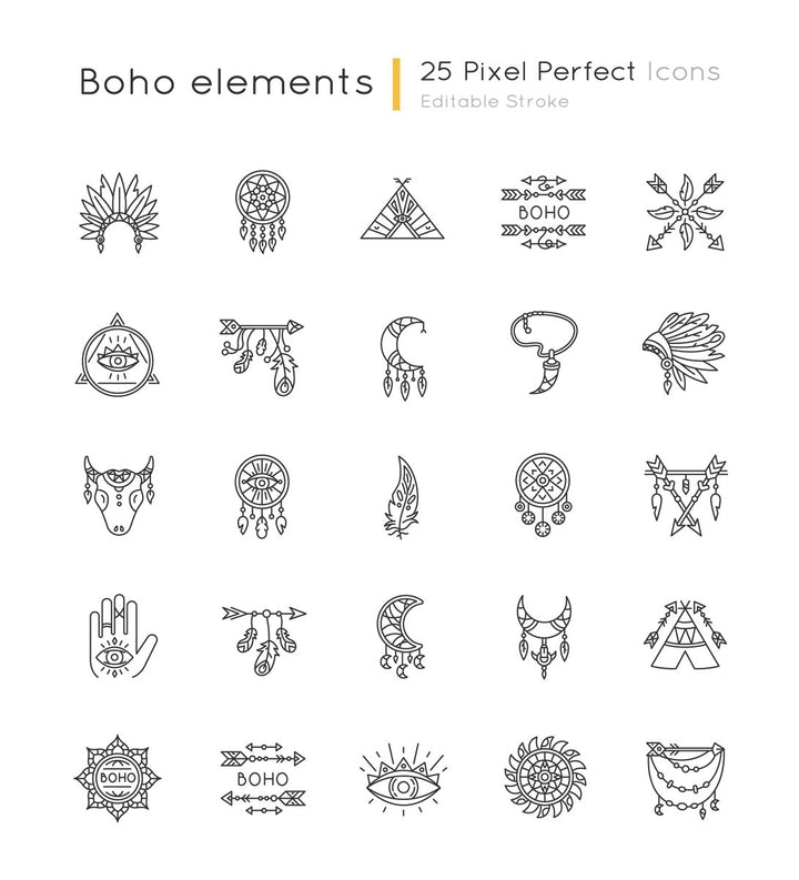 Boho icons bundle