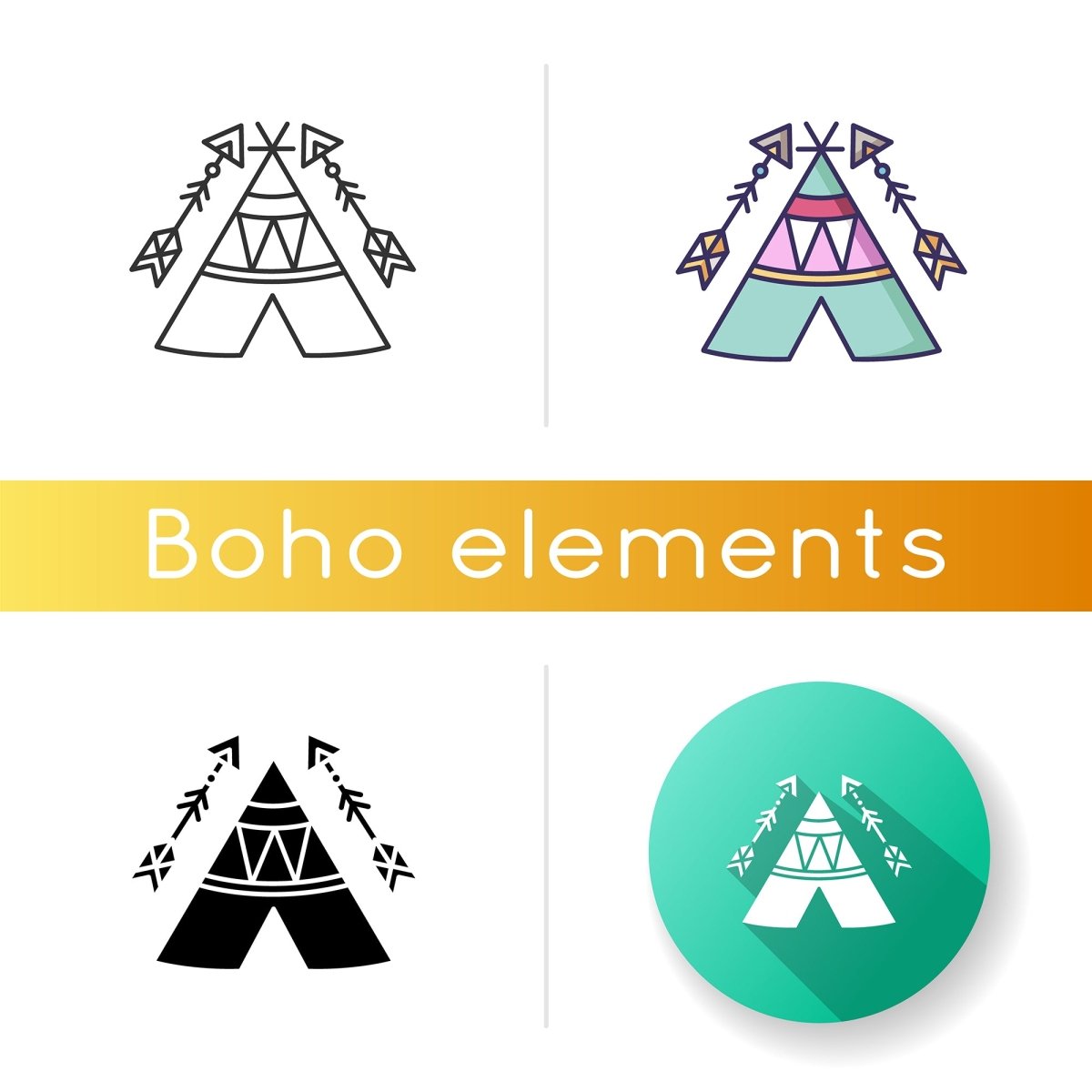 Boho icons bundle