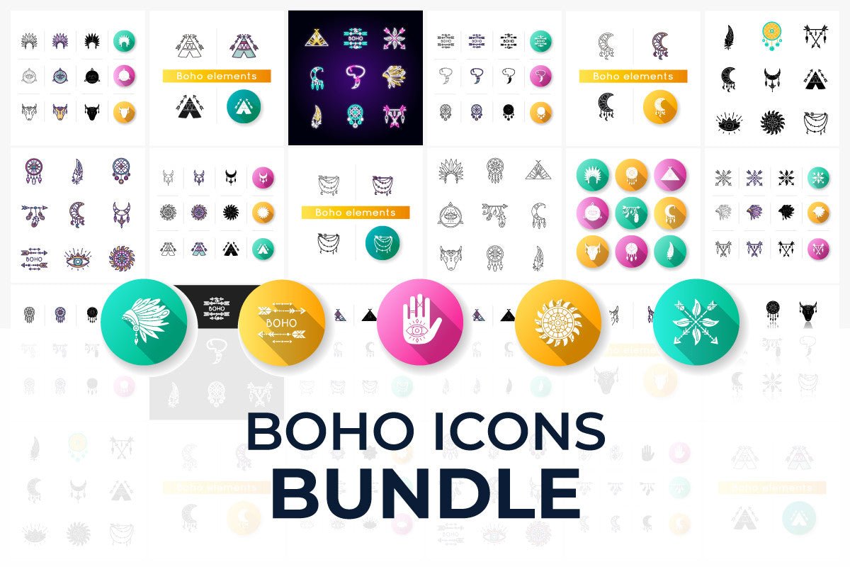 Boho icons bundle