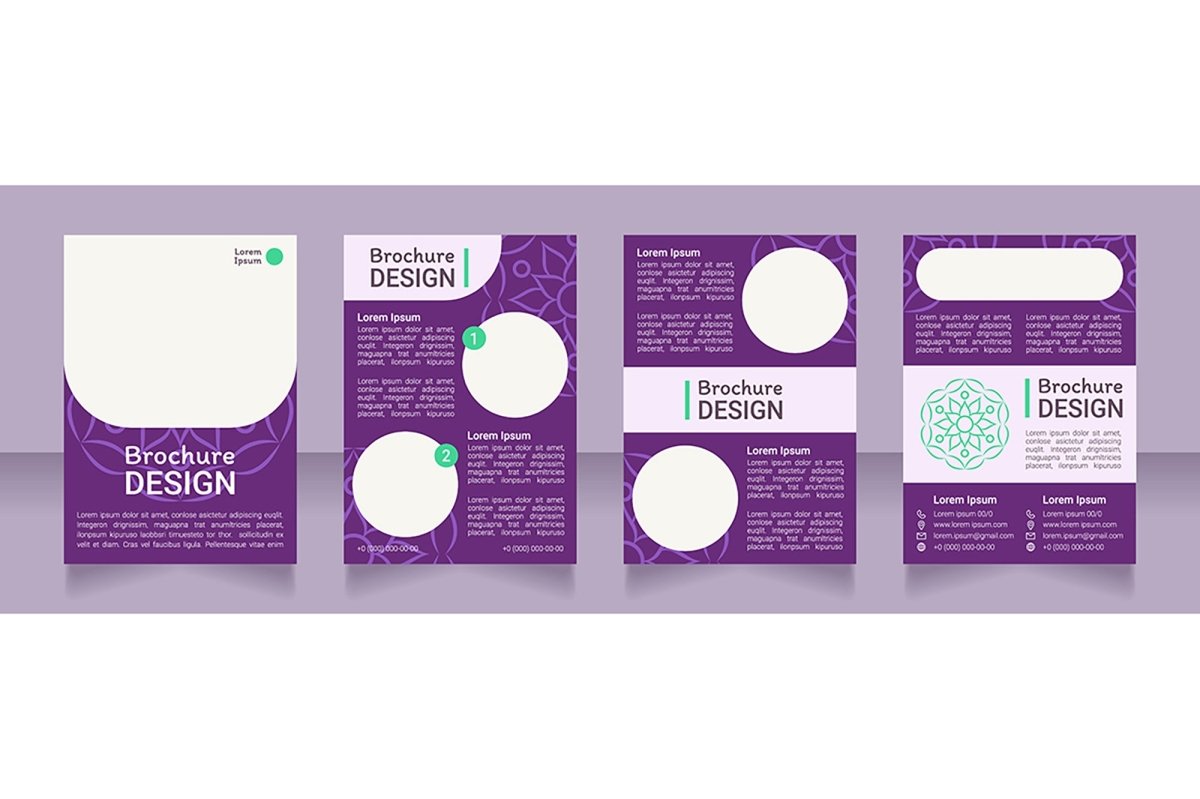 Boho ornamental brochure design bundle