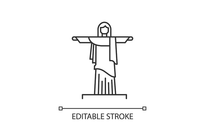 Brazilian carnival pixel perfect linear icons set