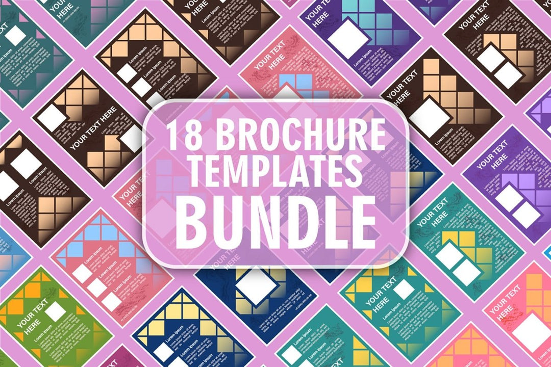 Brochure blank layout design template bundle