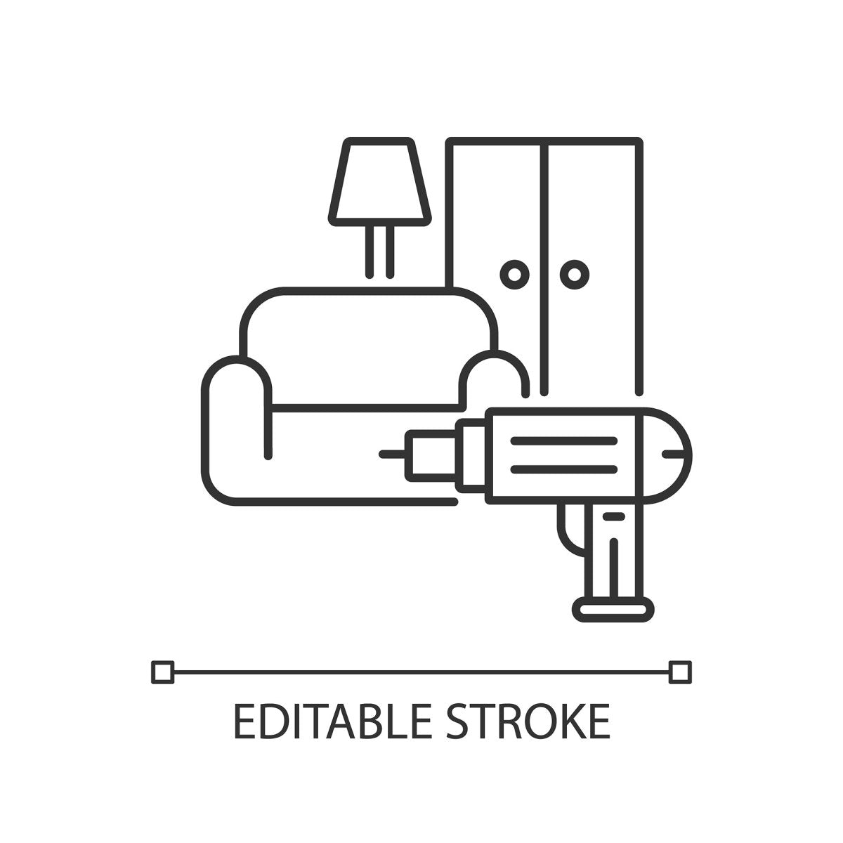 Building and repair house linear icons set