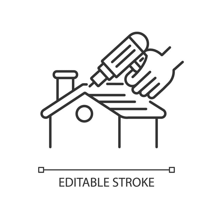 Building and repair house linear icons set