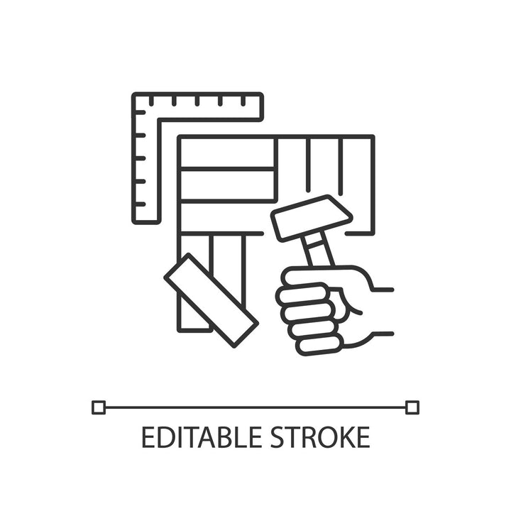 Building and repair house linear icons set