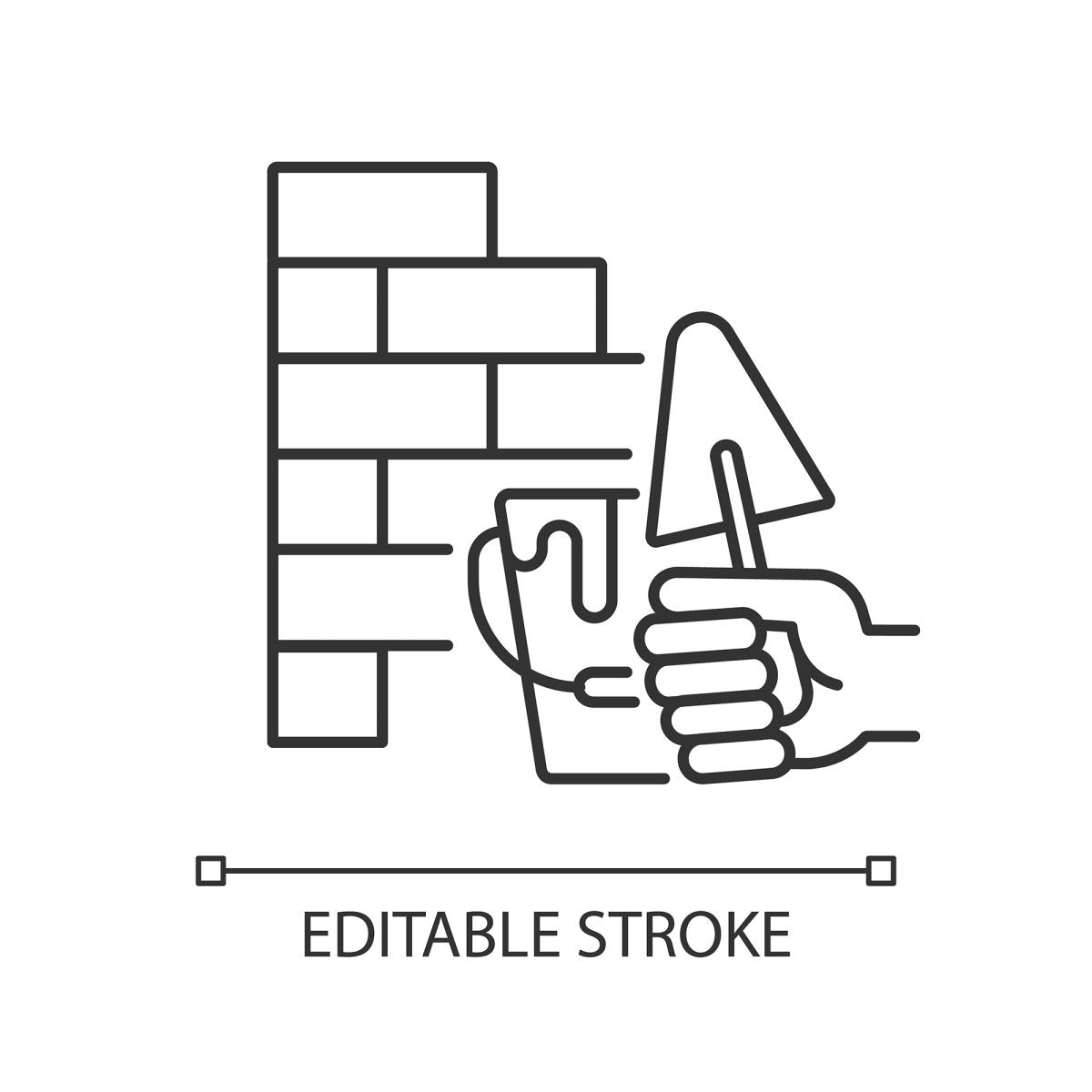 Building and repair house linear icons set