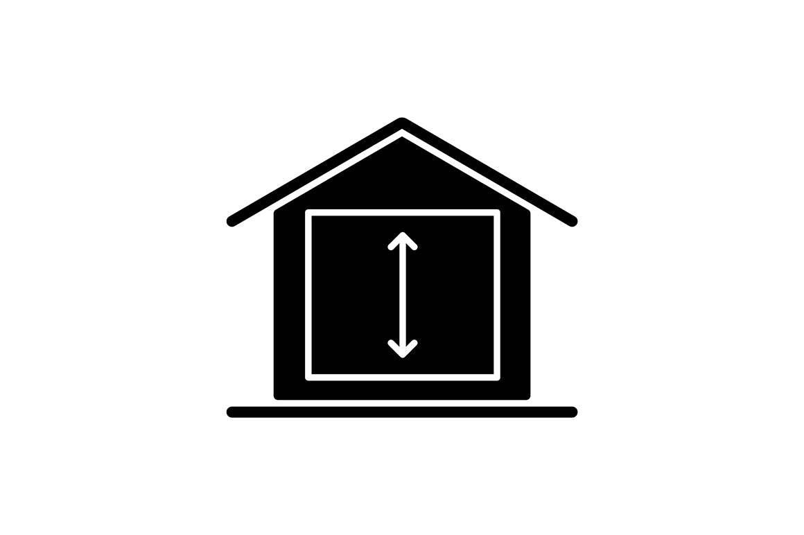 Building safety requirements black glyph icons set on white space