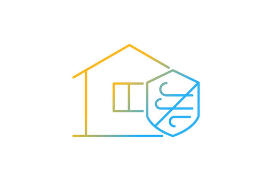 Building safety requirements gradient icons set for dark and light mode