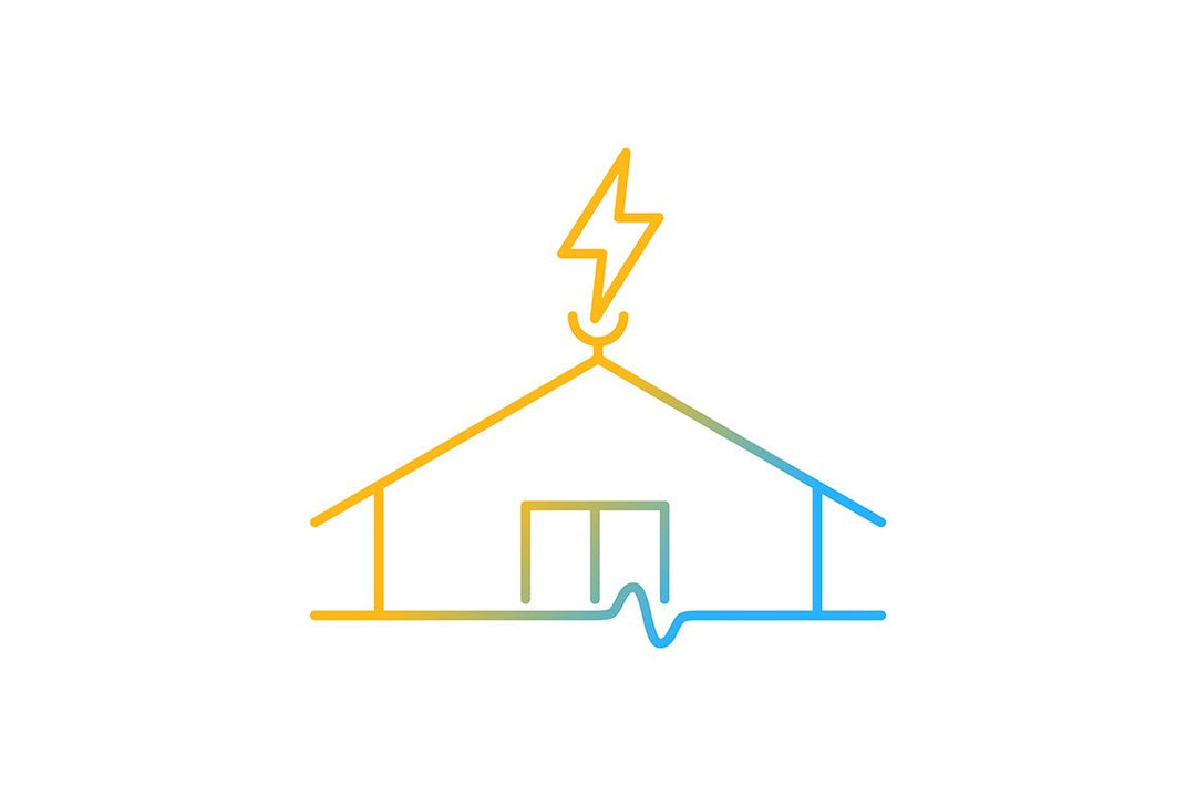 Building safety requirements gradient icons set for dark and light mode