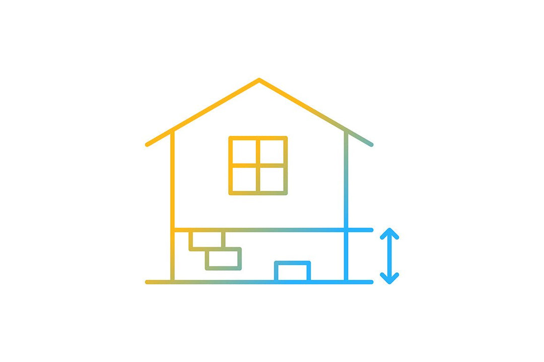 Building safety requirements gradient icons set for dark and light mode