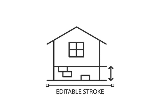 Building safety requirements linear icons set for dark and light mode