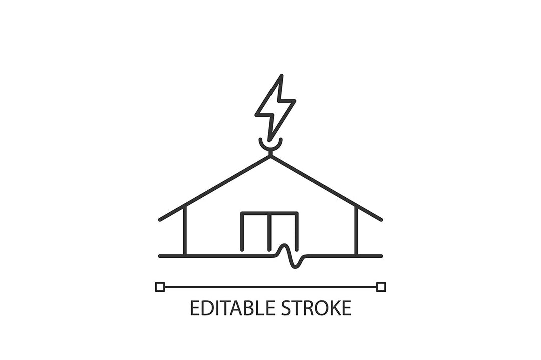 Building safety requirements linear icons set for dark and light mode